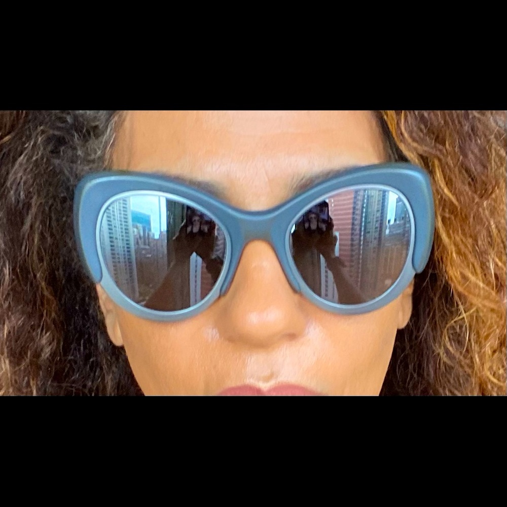 Pomellato sunglasses matte black /gray metal